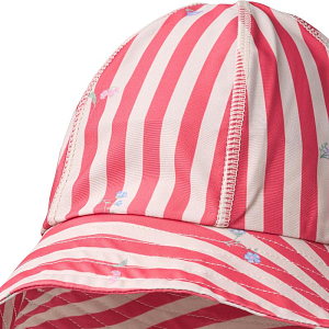 Панама Wheat "Bora Red Stripe Flowers", цветущие полоски